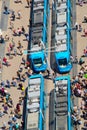 Aerial View Of Tram Station Royalty Free Stock Photo